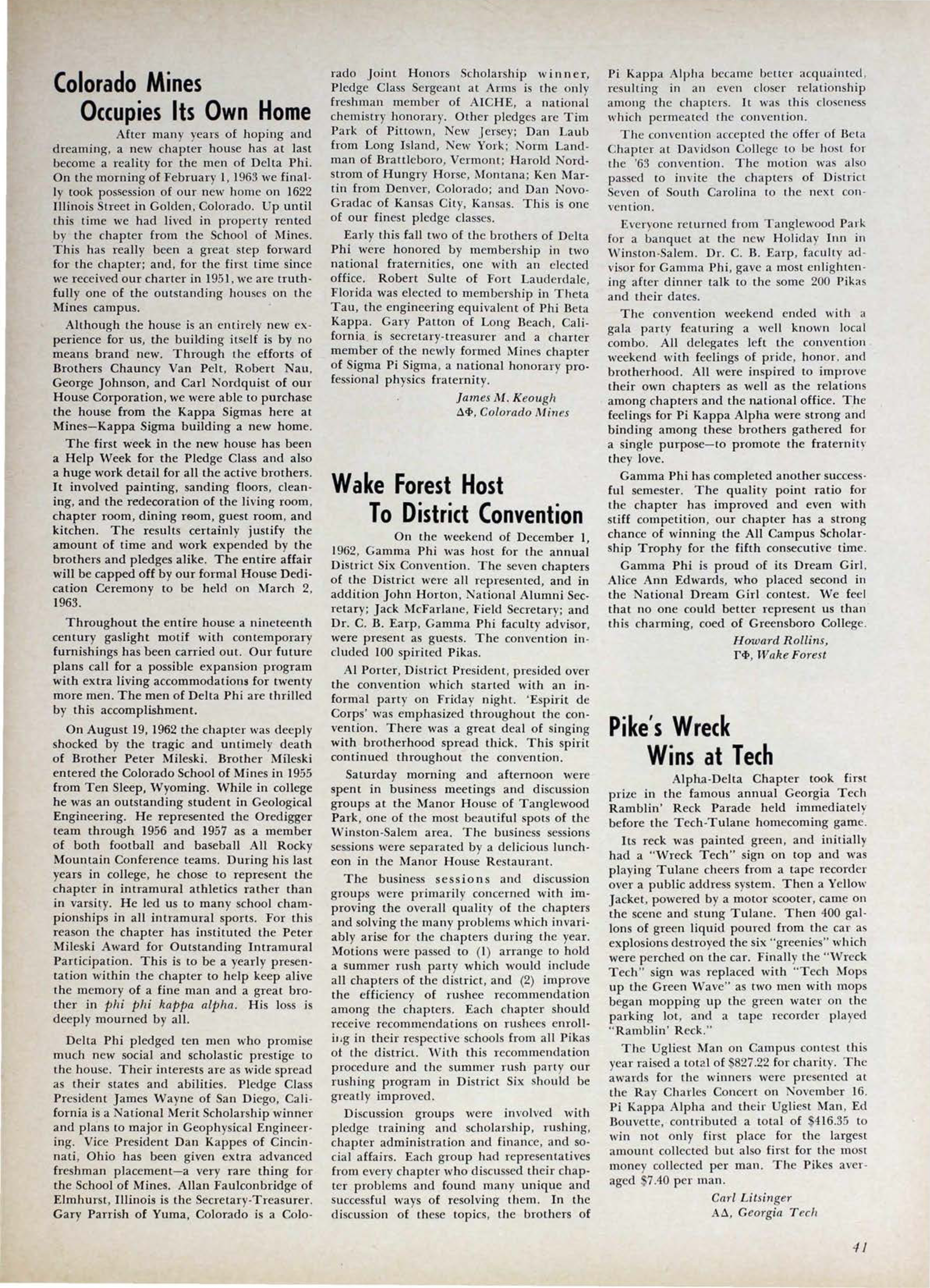 Pike's Wreck Wins At Tech